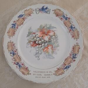 Antique -1921 Advertisement Calendar Plate-Halambeck Co Cleveland Ohio